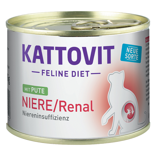 Kattovit Renal 185 g purkeissa - 24 x kalkkuna