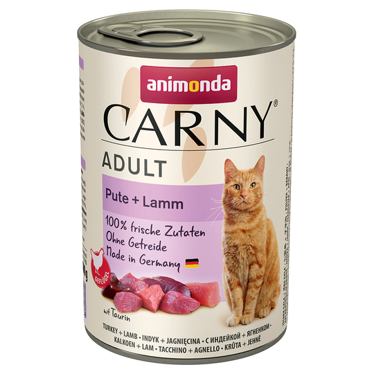 Animonda Carny Adult-lajitelmat 12 x 400 g - kalkkuna & lammas