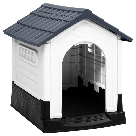 vidaXL Koirankoppi harmaa 57x68x66 cm polypropeeni