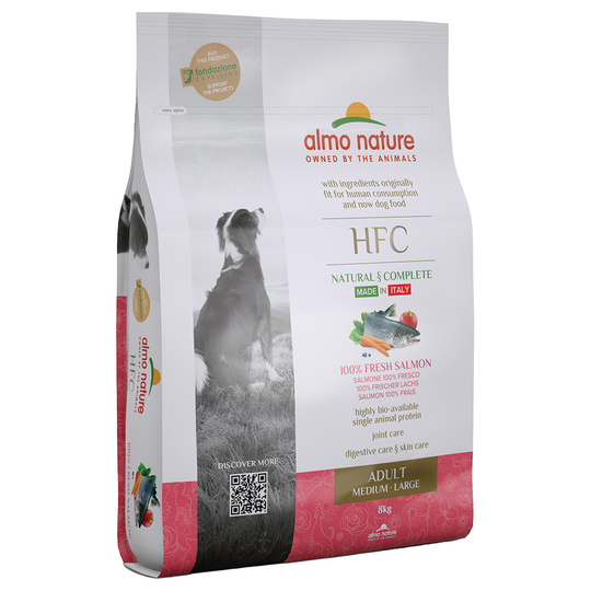 Almo Nature HFC Adult koira M-L lohi - säästöpakkaus: 2 x 8 kg