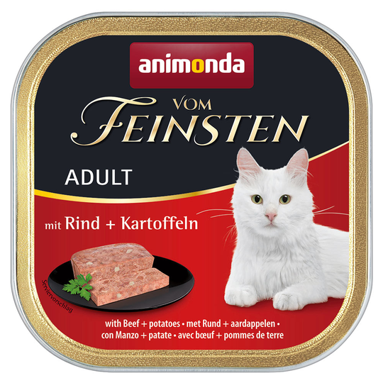 32 x 100 g Animonda vom Feinsten Adult: 26 + 6 kaupan päälle! - nauta & peruna