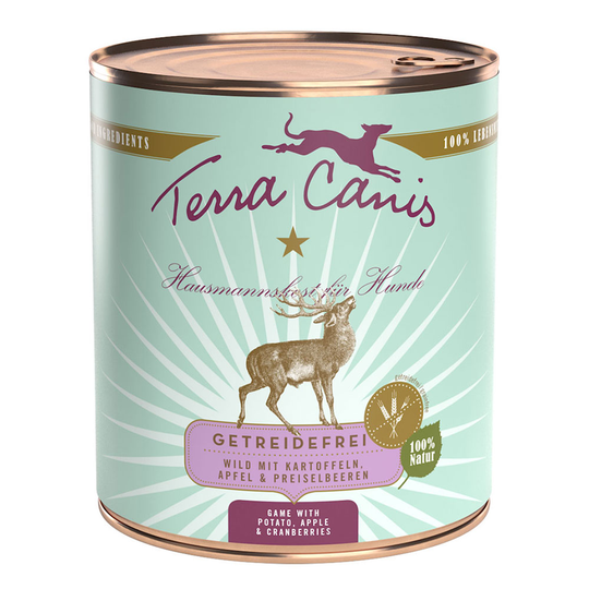 Terra Canis, viljaton 6 x 800 g - riista, peruna, omena & puolukka