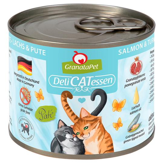 GranataPet DeliCatessen -säästöpakkaus 24 x 200 g - lohi & kalkkuna