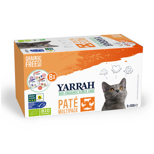 Yarrah Organic Pate -lajitelma - 8 x 100 g