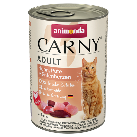 Animonda Carny Adult-lajitelmat 12 x 400 g - nauta & kana