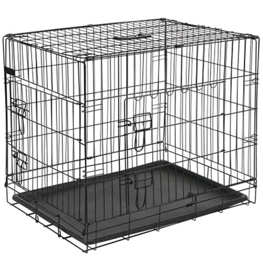 @Pet Koiran kuljetushäkki metalli 77,5x48,5x55,5 cm musta