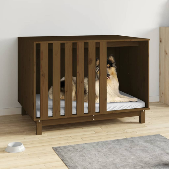 vidaXL Koirankoppi hunajanruskea 100x70x72 cm täysi mänty