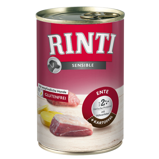 RINTI Sensible -megapakkaus 24 x 400 g - ankka, peruna & kananmaksa