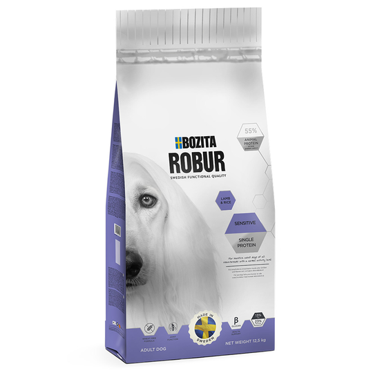 Bozita Robur -säästöpakkaus - 2 x 12,5 kg Sensitive Single Protein Lamb & Rice