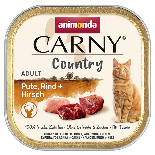 Animonda Carny Country Adult 32 x 100 g - kalkkuna, nauta & hirvi