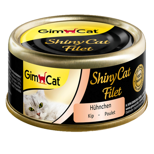 GimCat ShinyCat Filet -säästöpakkaus 12 x 70 g - kana