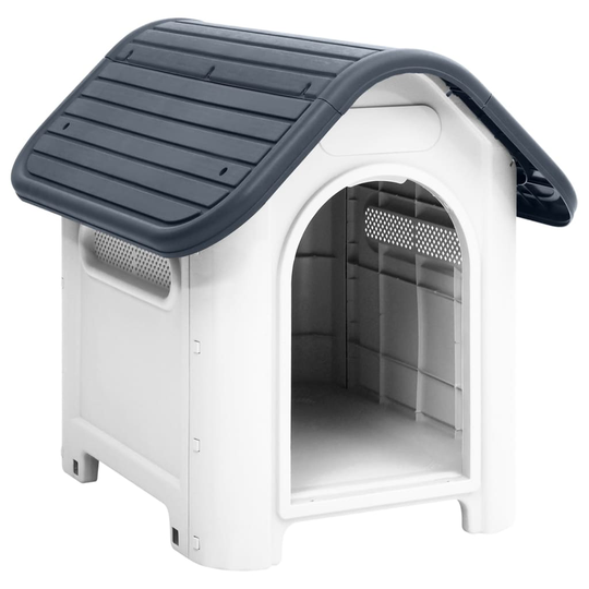 vidaXL Koirankoppi harmaa 59x75x66 cm polypropeeni