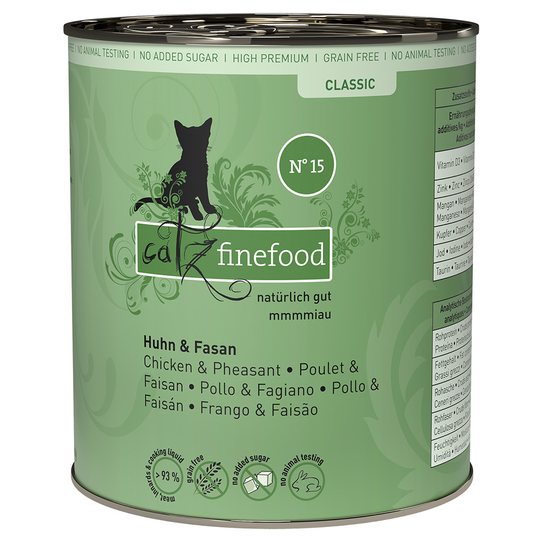 Catz Finefood -purkkiruoka 6 x 800 g - kana & fasaani