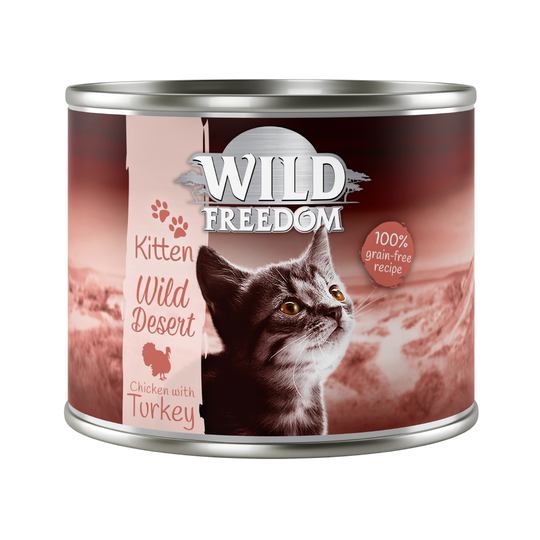 Wild Freedom Kitten 6 x 200 g - Wild Desert - kalkkuna & kana