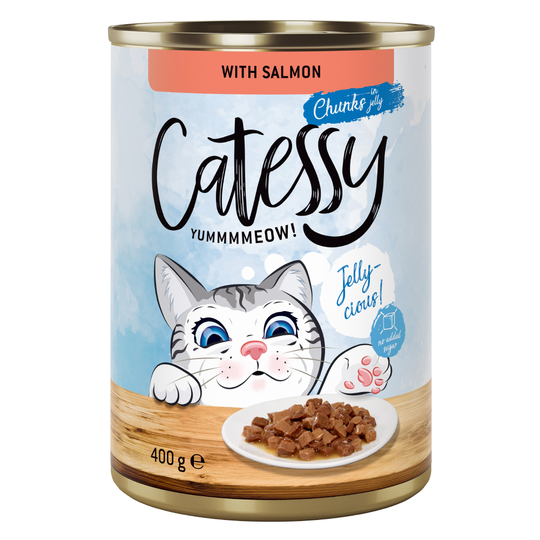 Catessy hyytelöllä -säästöpakkaus 12 x 400 g - lohi