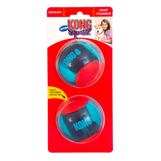 KONG Squeezz Action Ball, L-koko 2 kpl