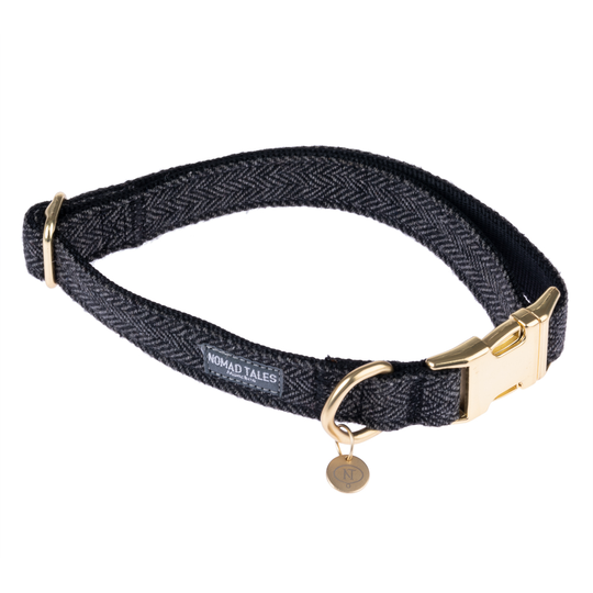 Nomad Tales Calma -kaulapanta, ebony - XS-koko: 21-34 cm kaulanympärys, L 10 mm