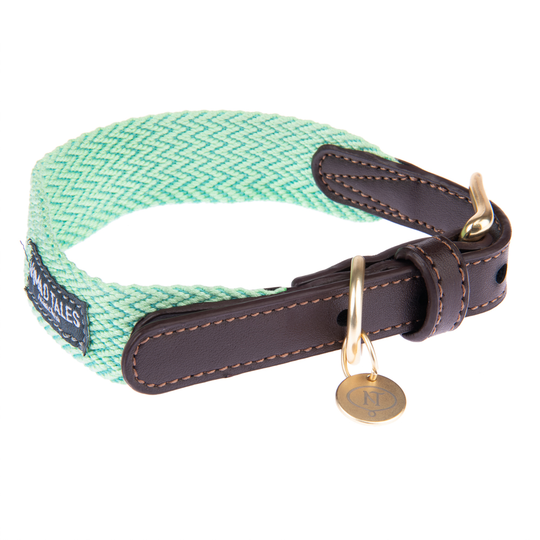 Nomad Tales Bloom -kaulapanta, mint - Koko S: 36 - 40 cm kaulanympärys, L 25 mm