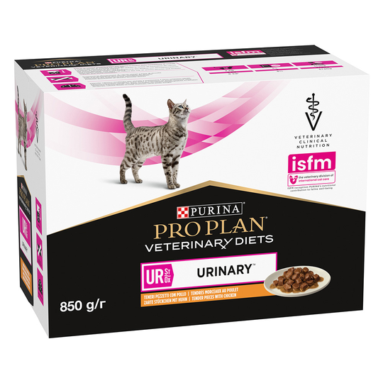 Purina Pro Plan Veterinary Diets Feline UR ST/OX - Urinary, kana - 10 x 85 g