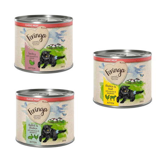 Feringa Classic Meat Menu Kitten 6 x 200 g - sekoituspakkaus