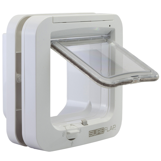 SureFlap-mikrosirukissanluukku - setti: valkoinen luukku + RFID lisäriipukset
