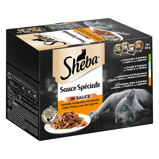 Sheba-rasialajitelma säästöpakkauksessa 48 x 85 g - Sauce Specialé