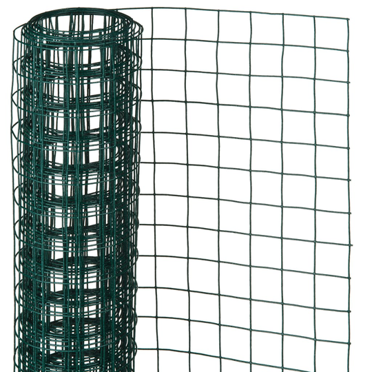 Nature Metalliverkko neliö 0,5x5m 13mm muovipäällysteinen teräs vihreä