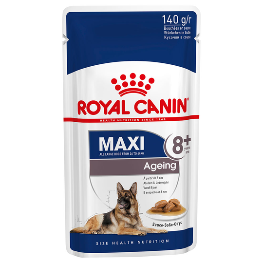 10 x 140 g / 12 x 85 g Royal Canin Size in Gravy erikoishintaan! - Maxi Ageing 8+ (10 x 140 g)