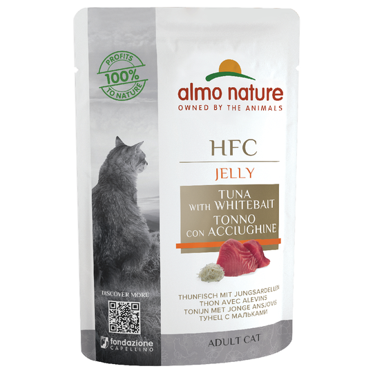 Almo Nature HFC Jelly Pouch 6 x 55 g - tonnikala & pikkusillit