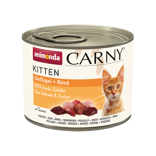 Animonda Carny Kitten 200 g - siipikarja & nauta (12 x 200 g)