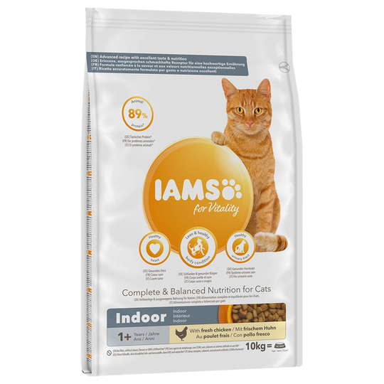 IAMS Vitality Cat Adult Indoor Chicken - 10 kg