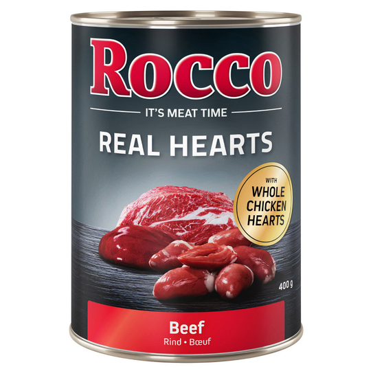 Rocco Real Hearts -säästöpakkaus 24 x 400 g - 2 eri makua