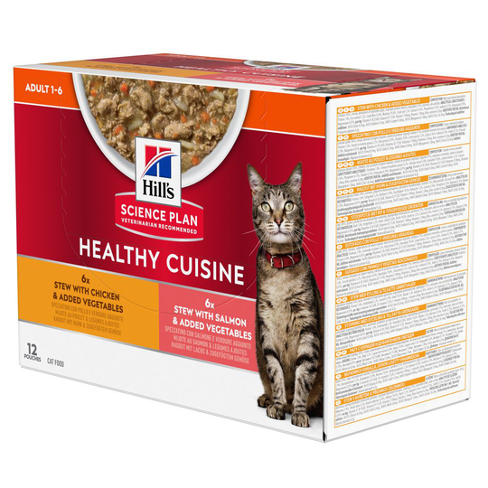 Hill's Science Plan Adult Healthy Cuisine kana & lohi - 12 x 80 g