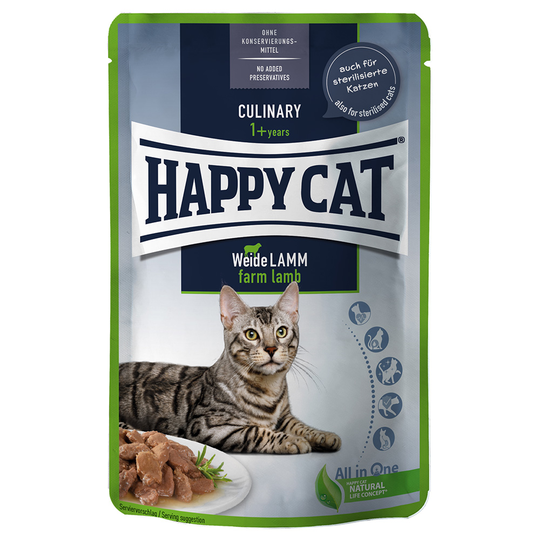 Happy Cat Pouch Meat in Sauce 12 x 85 g - Lamb