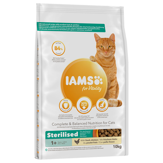 IAMS Vitality Cat Adult Sterilised Chicken - 10 kg
