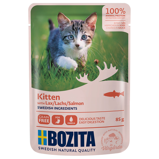 Bozita Paloja kastikkeessa Kitten 12 x 85 g - lohi