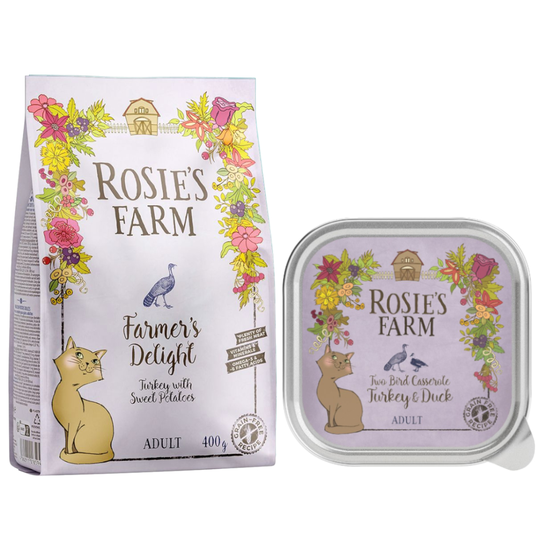 Rosie's Farm -kuiva- & märkäruoka erikoishintaan! - kalkkuna & ankka + kalkkuna