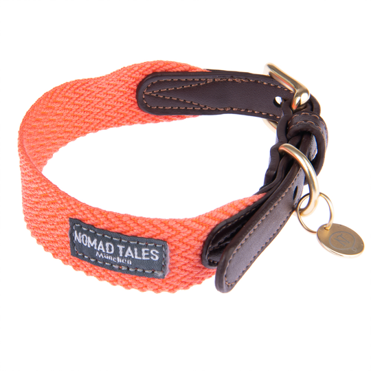 Nomad Tales Bloom -kaulapanta, coral - XS-koko: kaulanympärys 30 - 36 cm, L 25 mm
