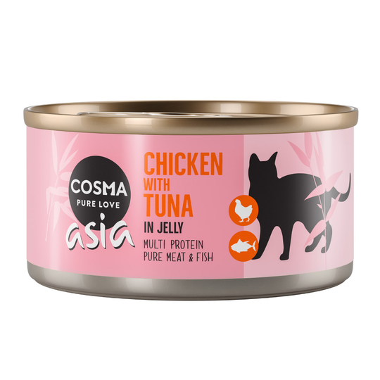 Cosma Asia hyytelössä 24 x 170 g erikoishintaan! - kana & tonnikala