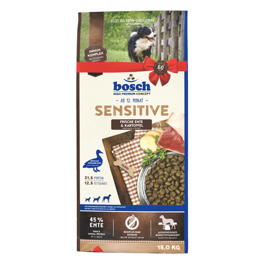 Bosch Sensitive Duck & Potato - säästöpakkaus: 2 x 15 kg