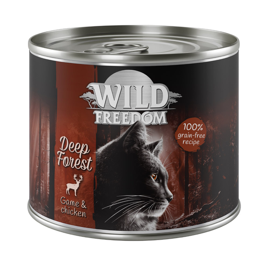 20 + 4 kaupan päälle! Wild Freedom 24 x 200 g / 400 g - Deep Forest - peura & kana 24 x 200 g