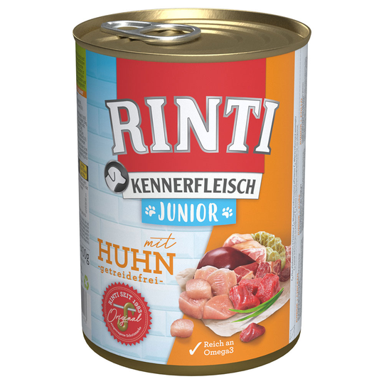 RINTI-säästöpakkaus 12 x 400 g - Junior: kana