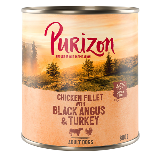 Purizon Adult 6 x 800 g - Black-Angus & kalkkuna bataatilla & karpaloilla