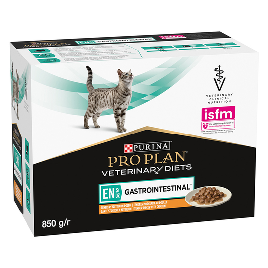 Purina Pro Plan Veterinary Diets Feline EN ST/OX Gastrointestinal, kana - 10 x 85 g
