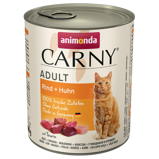 Animonda Carny Adult -säästöpakkaus 24 x 800 g - nauta & kana