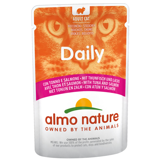 Almo Nature Daily Menu Pouch 6 x 70 g - tonnikala & lohi