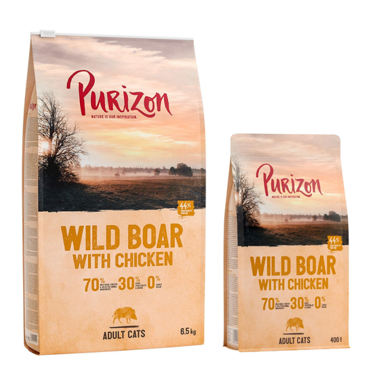 Purizon-kuivaruoka 6,5 kg + 800 g kaupan päälle! - Adult Wild Boar & Chicken