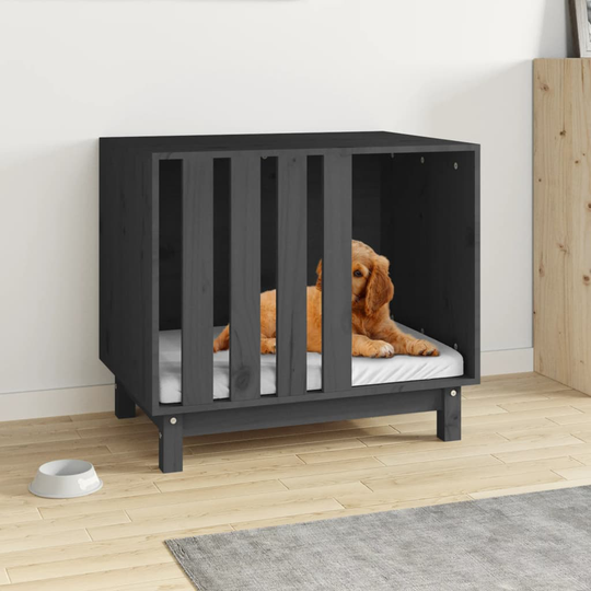 vidaXL Koirankoppi harmaa 70x50x62 cm täysi mänty