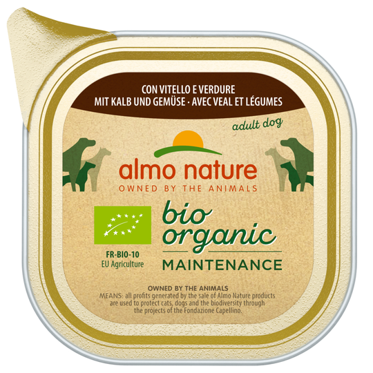 Almo Nature BioOrganic Maintenance -säästöpakkaus 30 x 100 g - luomu vasikka & luomu vihannekset