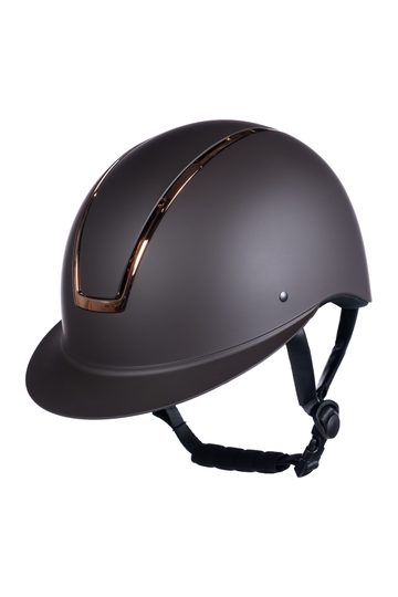 HKM Lady Shield Ratsastuskypärä - Ruskea/Ruusukulta (55-57 cm (M))